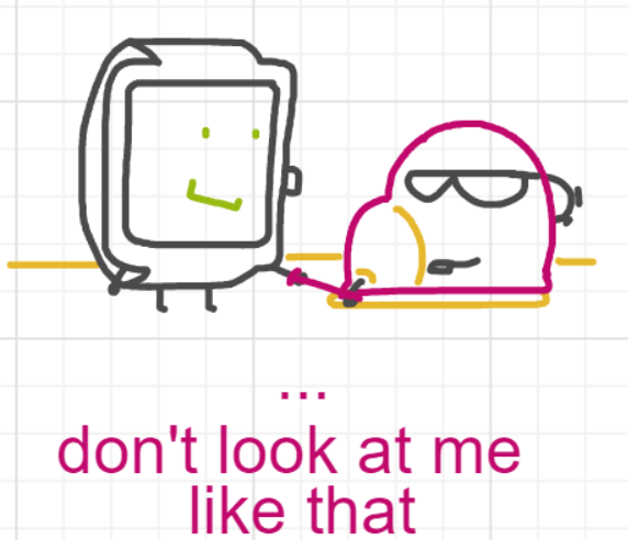 A panel from Running Duos, episode four of the Board Boards object show by Furretwalk/WalkingFurret.